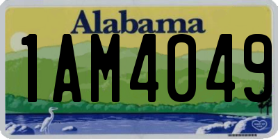 AL license plate 1AM4049