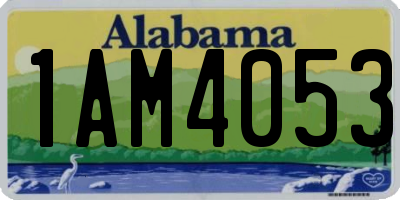AL license plate 1AM4053