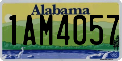 AL license plate 1AM4057