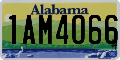 AL license plate 1AM4066