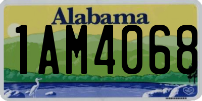 AL license plate 1AM4068