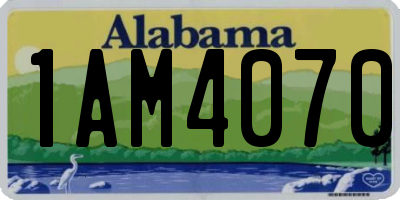 AL license plate 1AM4070