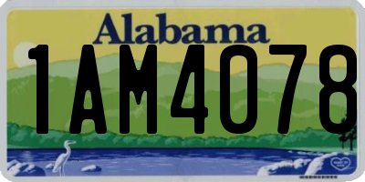 AL license plate 1AM4078