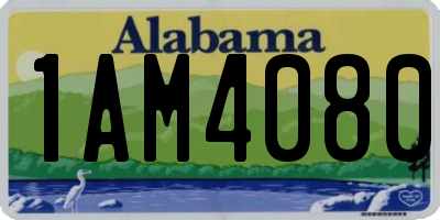 AL license plate 1AM4080