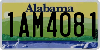 AL license plate 1AM4081