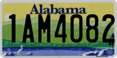 AL license plate 1AM4082