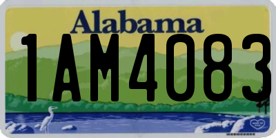 AL license plate 1AM4083