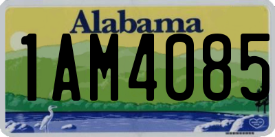 AL license plate 1AM4085