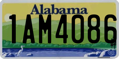 AL license plate 1AM4086