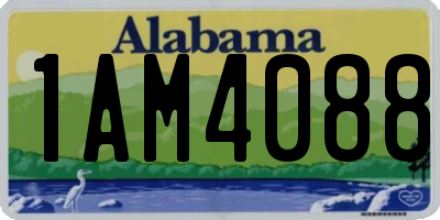 AL license plate 1AM4088