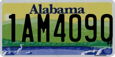 AL license plate 1AM4090