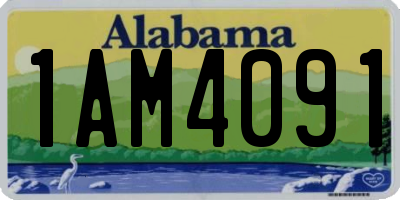 AL license plate 1AM4091