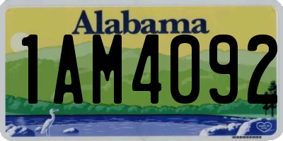 AL license plate 1AM4092