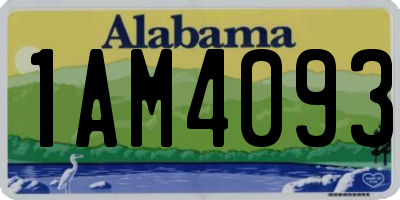 AL license plate 1AM4093
