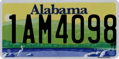 AL license plate 1AM4098