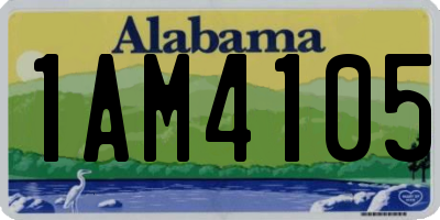 AL license plate 1AM4105