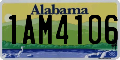 AL license plate 1AM4106