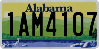 AL license plate 1AM4107