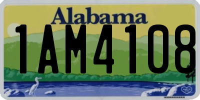 AL license plate 1AM4108