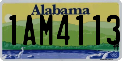 AL license plate 1AM4113