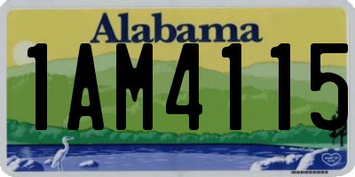 AL license plate 1AM4115