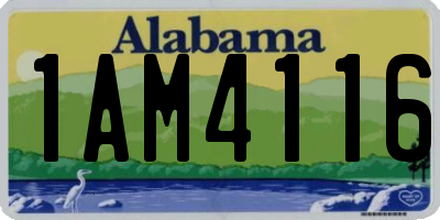 AL license plate 1AM4116