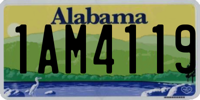 AL license plate 1AM4119