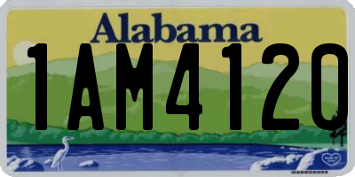 AL license plate 1AM4120