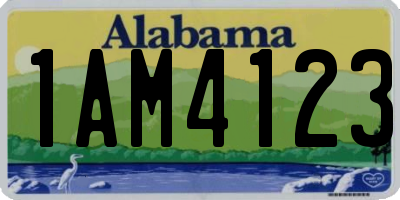 AL license plate 1AM4123