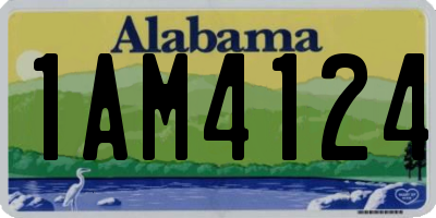 AL license plate 1AM4124