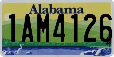 AL license plate 1AM4126