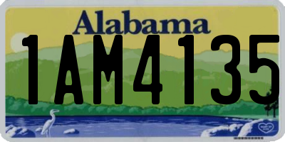 AL license plate 1AM4135