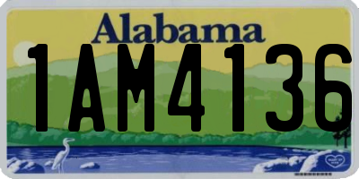 AL license plate 1AM4136