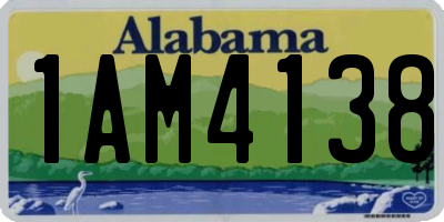 AL license plate 1AM4138