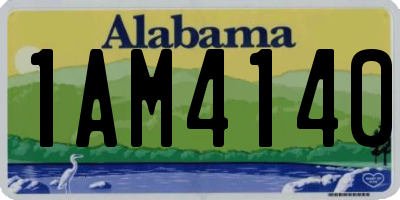 AL license plate 1AM4140