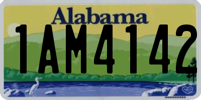 AL license plate 1AM4142