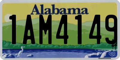 AL license plate 1AM4149