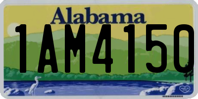 AL license plate 1AM4150