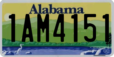 AL license plate 1AM4151