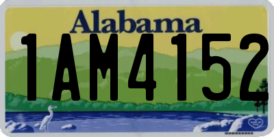 AL license plate 1AM4152