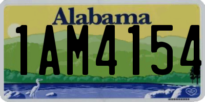 AL license plate 1AM4154