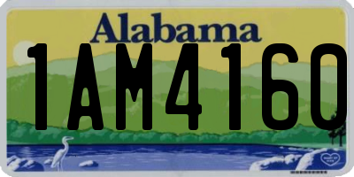 AL license plate 1AM4160