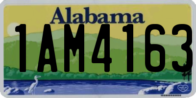 AL license plate 1AM4163