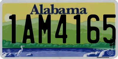 AL license plate 1AM4165