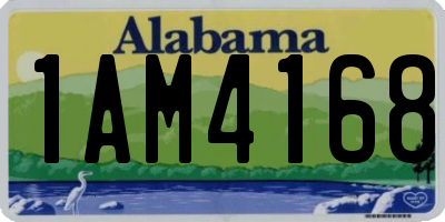 AL license plate 1AM4168