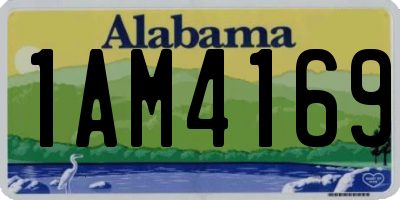 AL license plate 1AM4169