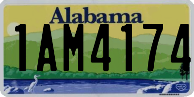AL license plate 1AM4174