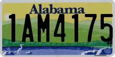 AL license plate 1AM4175