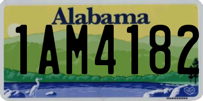 AL license plate 1AM4182