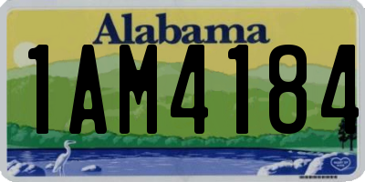 AL license plate 1AM4184